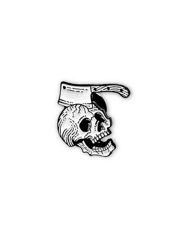 'Dead Butcher' pin badge (made of steel) for men and women by swiss streetwear brand bastonnade clothing