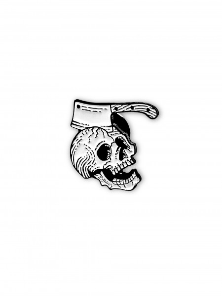 Pin's 'Dead Butcher' en acier pour hommes et femmes de la marque suisse streetwear bastonnade clothing.