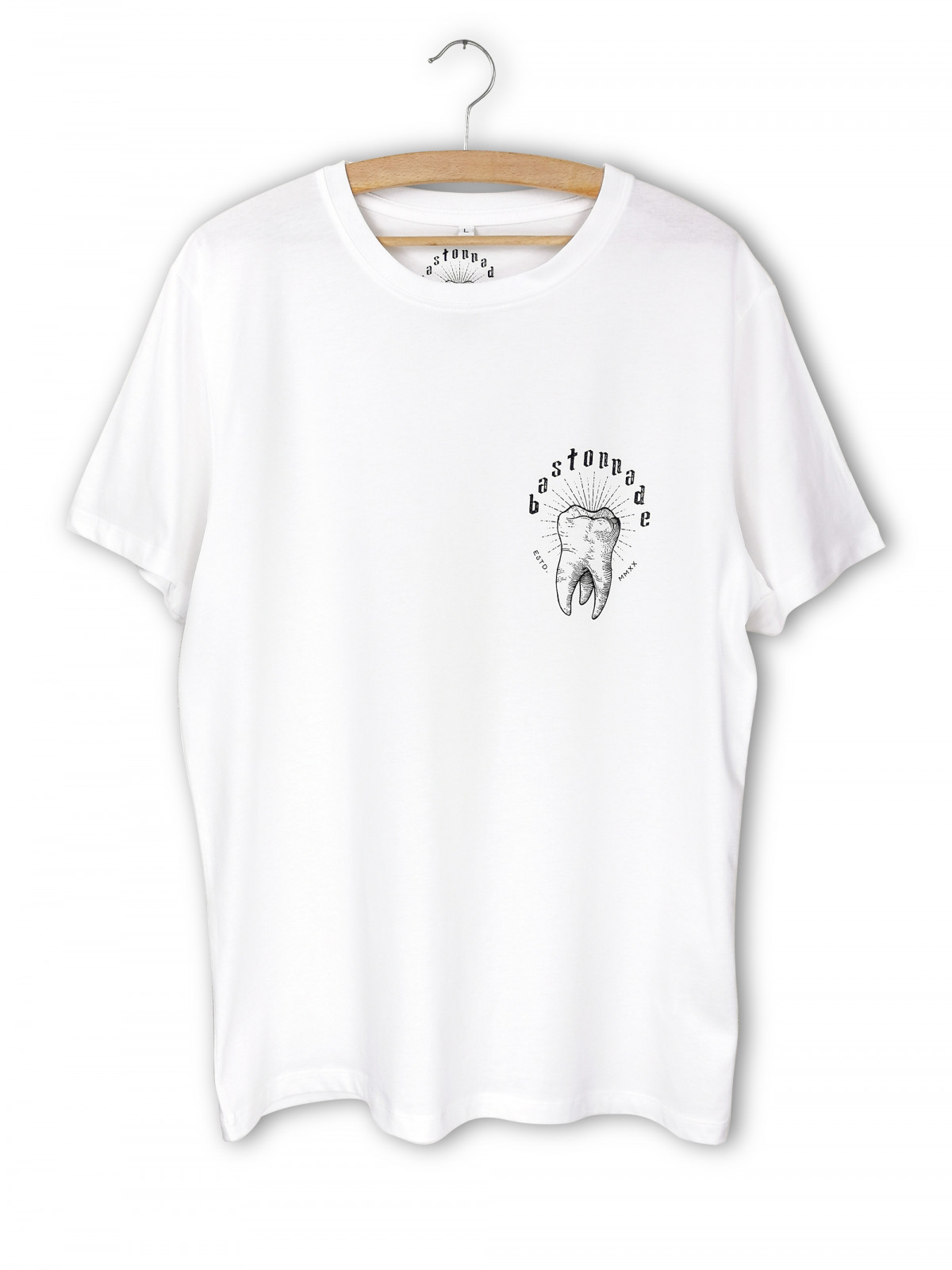 'Classic Logo' t-shirt white - bastonnade clothing