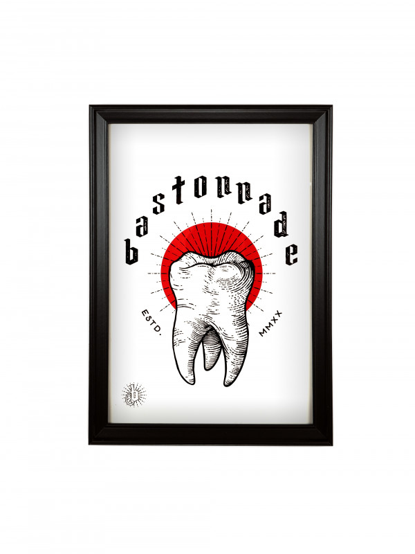 Art print of our own design 'Classic Logo' by swiss streetwear brand bastonnade clothing.
