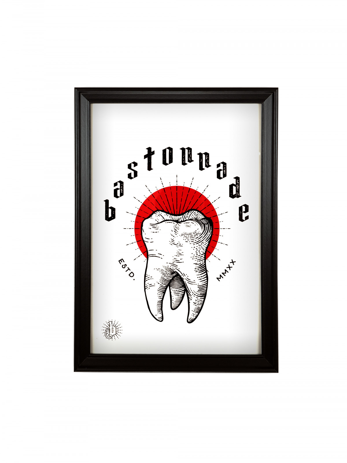 Art print of our own design 'Classic Logo' by swiss streetwear brand bastonnade clothing.