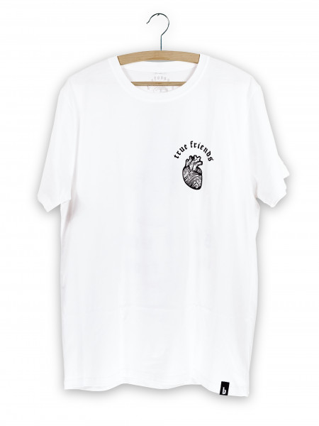 T-shirt 'True Friends' en coton organique pour hommes et femmes de la marque suisse streetwear bastonnade clothing.