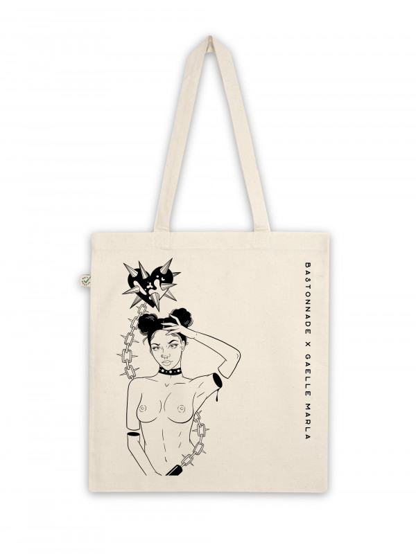 'Love Hurts' tote bag for men and women by swiss streetwear brand bastonnade clothing.