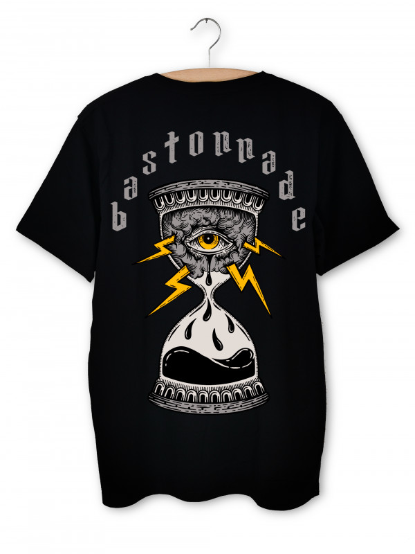 Back of the 'Hourglass' tee for men and women by swiss streetwear brand bastonnade clothing.