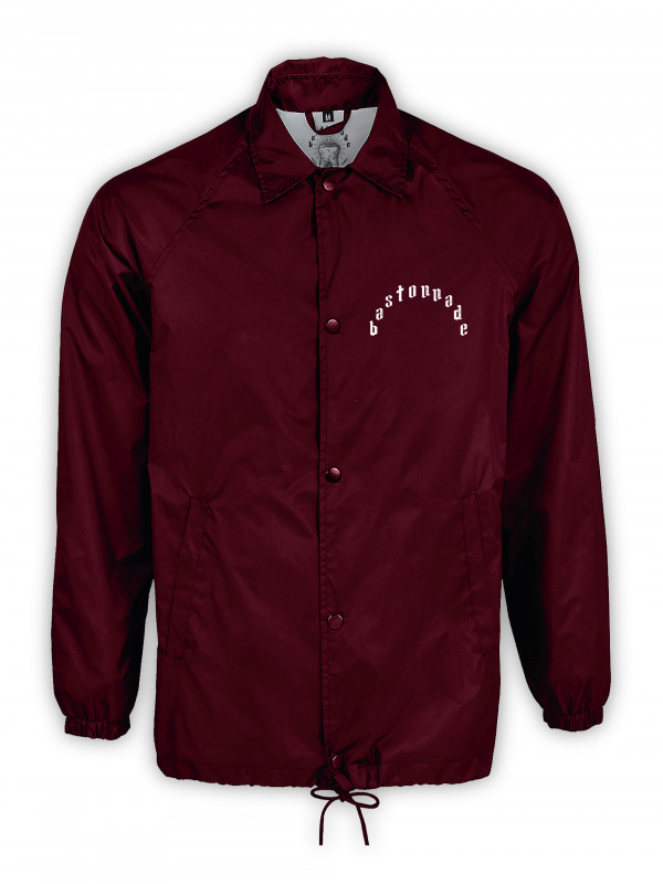 Front of the 'Dead Heart' coach jacket for men and women by swiss streetwear brand bastonnade clothing.