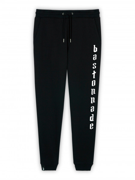 Front of the 'Gothic' jogging pants for men and women by swiss streetwear brand bastonnade clothing.